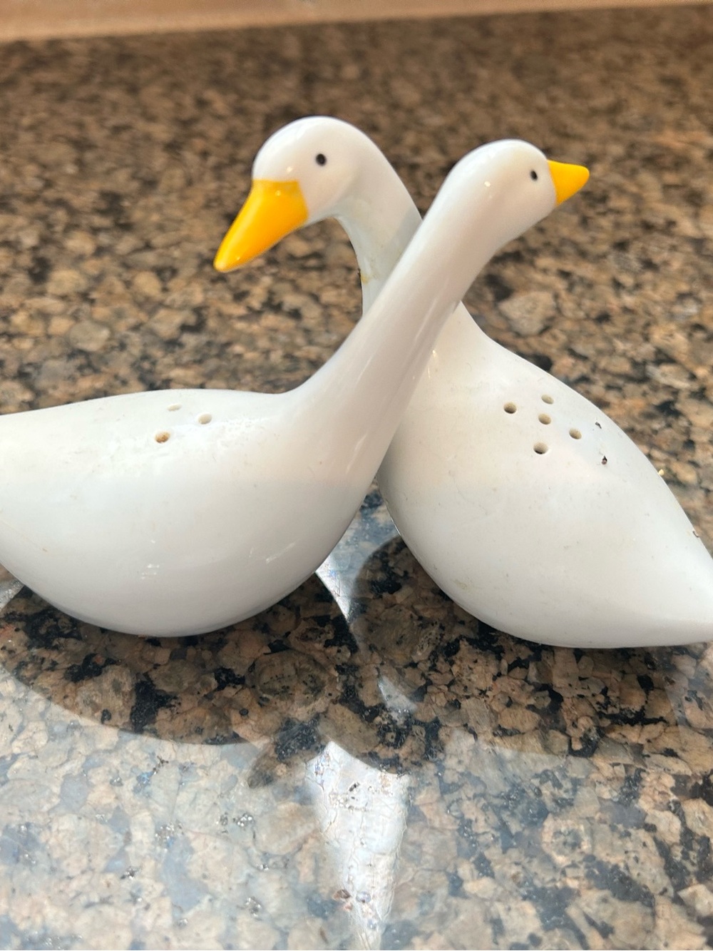 Vintage Avon Ceramic White Geese Salt and Pepper Shakers